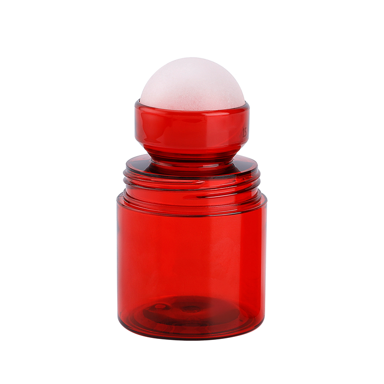 Rollo de lociones desodorantes rellenables vacías rojas de 70ml en botellas de plástico para Perfume de suero, botellas de aceite de perfume con recarga enrollable